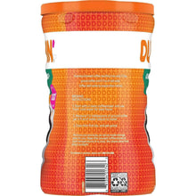Dunkin' Decaf ground coffee tub back with barcode and instructions text