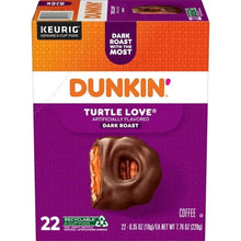 Dunkin Turtle Love dark roast K-Cup pods box, 22-count, recyclable