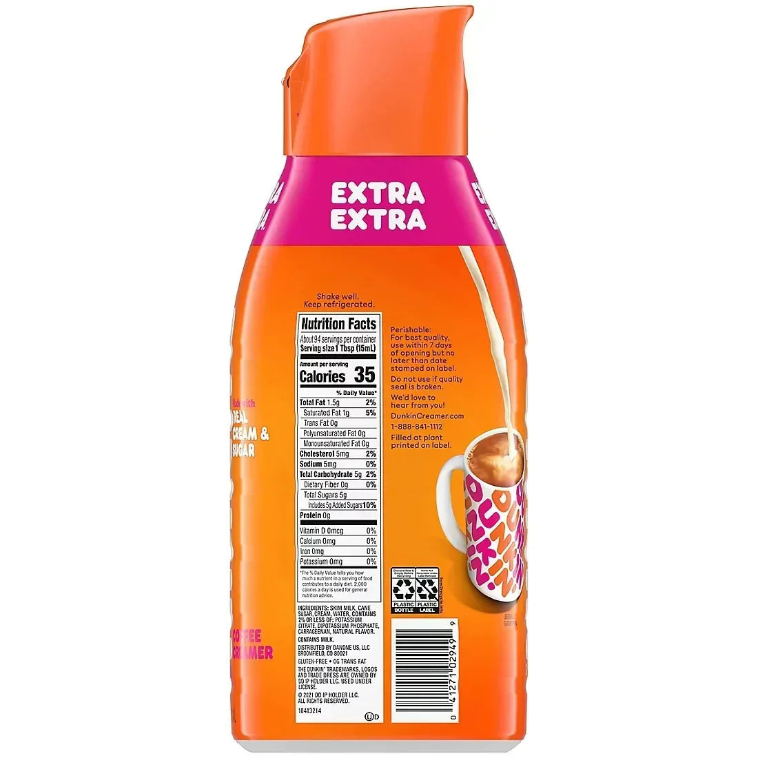 Dunkin Donuts Coffee Creamer, 48 oz.