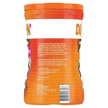 Dunkin' Original Blend ground coffee tub back label with nutrition and barcode
