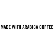 Ground coffee canister label text: MADE WITH ARABICA COFFEE.