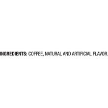Ingredients text panel: coffee, natural and artificial flavor on Dunkin' K-Cup box