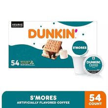 Dunkin' S'mores K-Cup pod box with single pod, 54 count