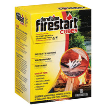 Duraflame Firestart fire starter cubes box, 18-pack yellow carton