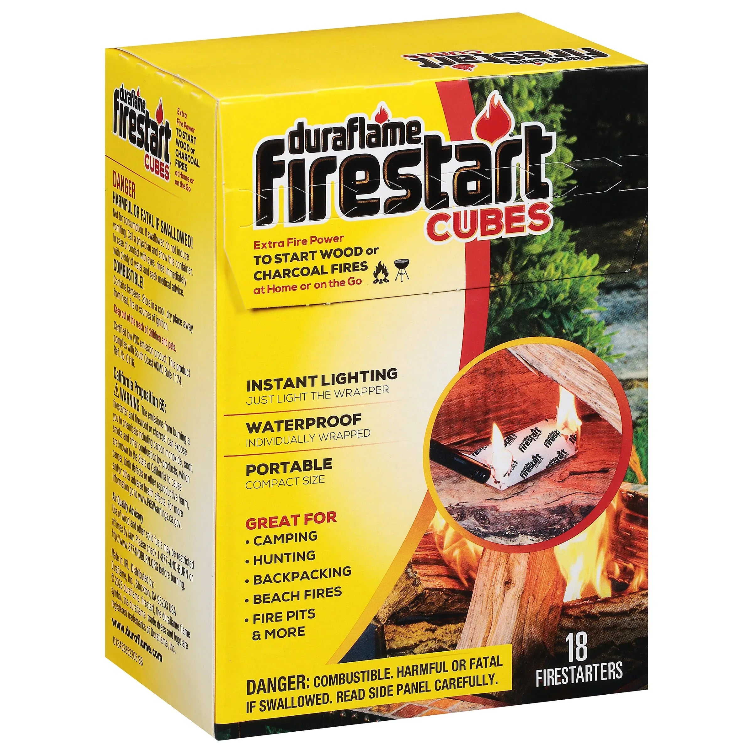 Duraflame Firestart Cubes 18-Ct Fire Starters for Wood or Charcoal Fires - USA MEGA SHOP