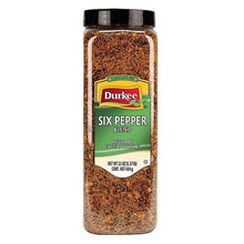 Durkee Six Pepper Blend spice blend in 22 oz bottle with shaker top