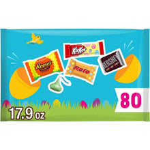 Assorted Easter candy variety bag with 80-piece count, mixed chocolate bar wrappers