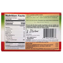 E.Frutti gummy pizza candy back panel with nutrition facts and ingredients