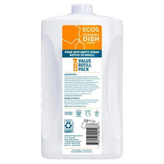 ECOS Foaming Dish Soap Spray, Lemon, 16 fl oz + 96 fl oz Refill - USA MEGA SHOP