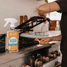 ECOS foaming dish soap spray bottle in kitchen, lemon scent