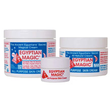 Egyptian Magic all-purpose skin cream set in three jars, white lids