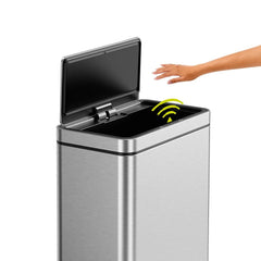 EKO Matte Stainless Steel Motion Sensor Kitchen Trash Can 13.2 Gallon - USA MEGA SHOP
