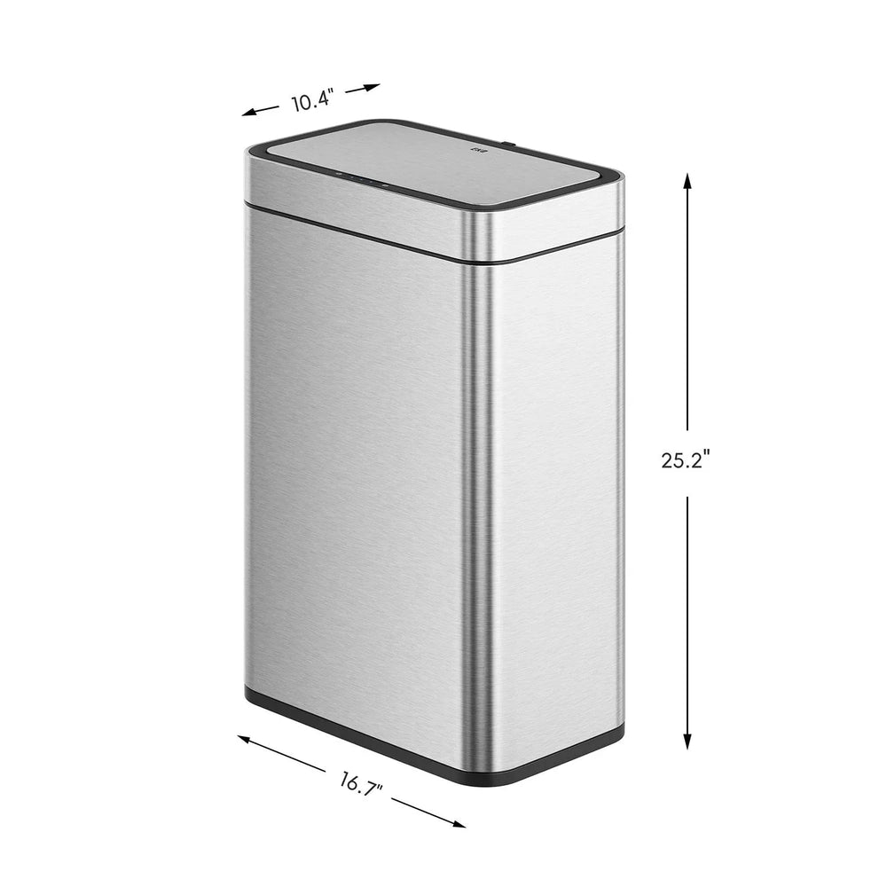 EKO Matte Stainless Steel Motion Sensor Kitchen Trash Can 13.2 Gallon - USA MEGA SHOP