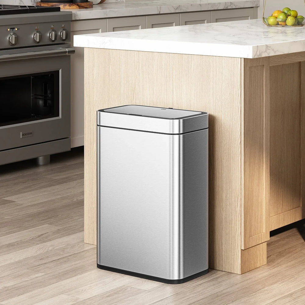 EKO Matte Stainless Steel Motion Sensor Kitchen Trash Can 13.2 Gallon - USA MEGA SHOP