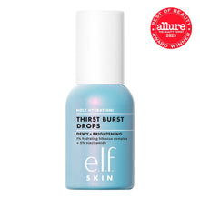 e.l.f. SKIN Thirst Burst Drops gel serum bottle, blue with white cap