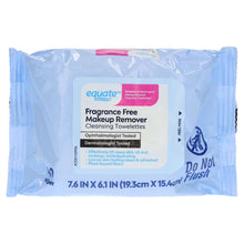 Fragrance-free makeup remover cleansing towelettes pack, 40 count, blue wrapper