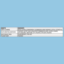 Ingredients panel for makeup remover cleansing towelettes