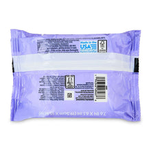 Night-time makeup remover cleansing towelettes back with barcode and ingredient text