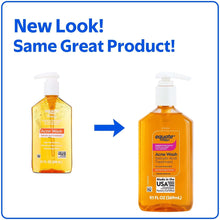 Acne wash salicylic acid treatment bottles with white pumps, 9.1 fl oz