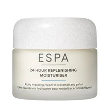 ESPA 24-hour replenishing moisturiser jar, white lid and label