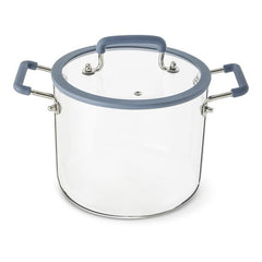 Elements by Thyme & Table 4.5 QT Borosilicate Glass Pot - Blue