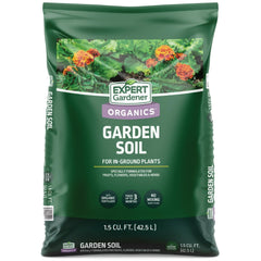 Expert Gardener Organic Garden Soil with Earthworm Castings, Peat-Free, Feeds up to 3 Months, 1.5 cu ft