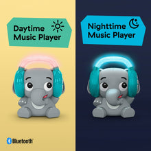 Elephant sound machine in daytime and nighttime music player settings