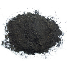 Earthworm castings pile of dark, soil-like powder