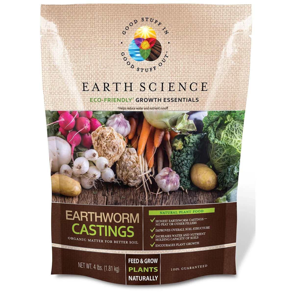 Earth Science Growth Essentials Organic Earthworm Castings 4 lb