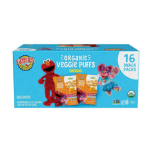 Earth's Best organic cheddar veggie puffs snack box, 16 snack packs