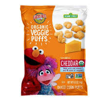 Earth's Best organic veggie puffs bag, cheddar flavor, 0.5 oz