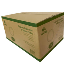 Eco Raj 9-inch Compostable Bagasse Plate, 500-count