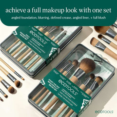EcoTools Start the Day Beautifully Makeup Brush Kit with Storage Tray, 6 Piece Set