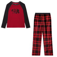 Long-sleeve pajama top and matching buffalo plaid pajama pants set