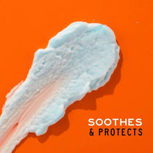 Blue shaving gel lather, soft foam texture for soothing sensitive skin