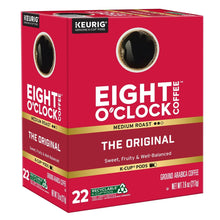 Eight O'Clock medium roast coffee K-Cup box, red, 22-count with pod window