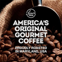 Coffee K-Cup pod label with 'America's Original Gourmet Coffee' and Maryland roaster badge