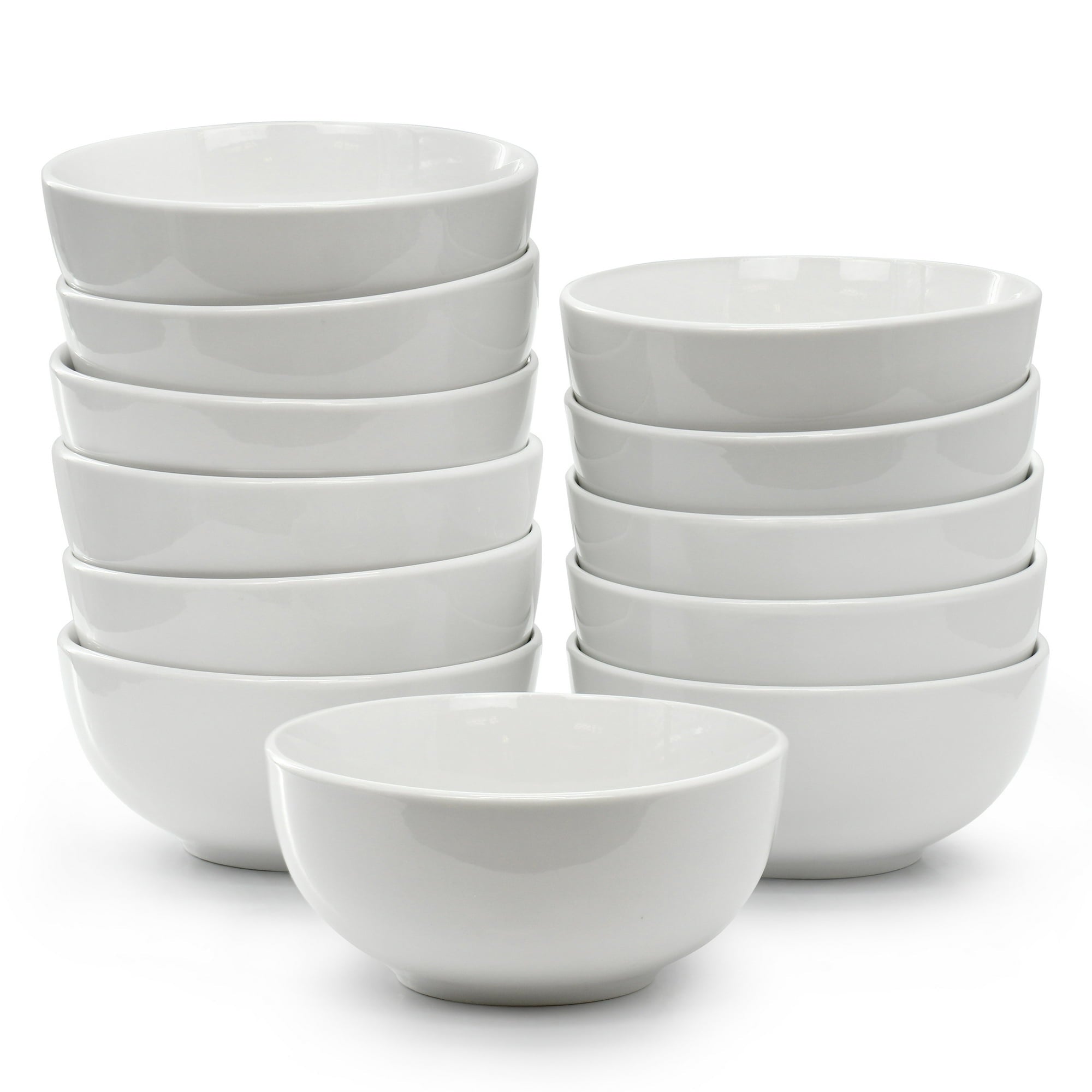 Elama Professional Kitchen 12 Piece Porcelain Bowl Set in White