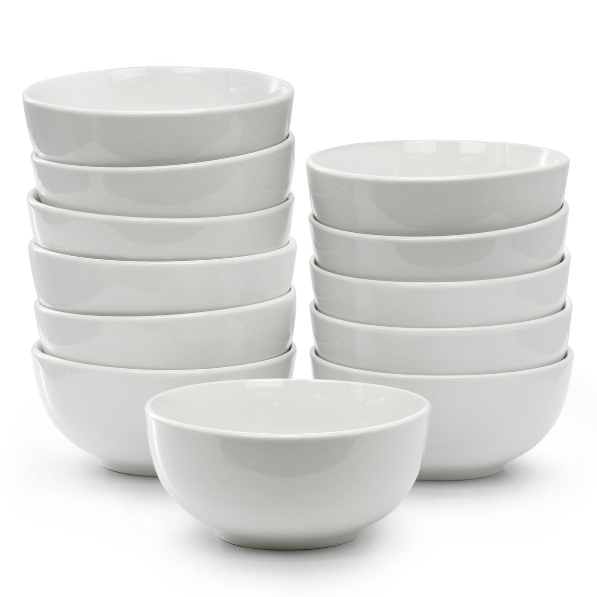 Elama Professional Kitchen 12 Piece Porcelain Bowl Set in White