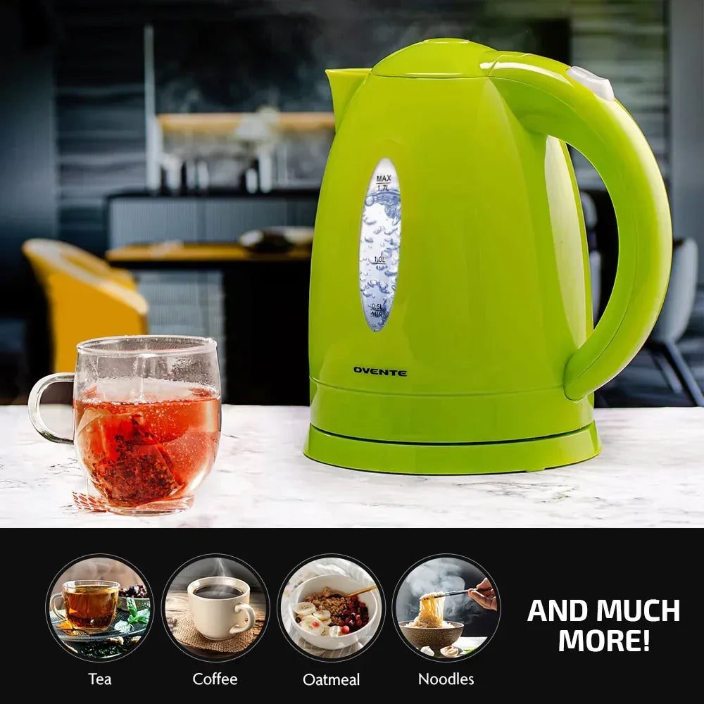 OVENTE Electric Kettle 1.7 Liter – BPA-Free Cordless Hot Water Kettle – Black (KP72B)