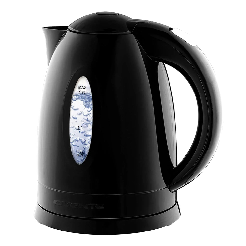 OVENTE Electric Kettle Hot Water Heater 1.7 Liter - BPA Free Fast Boiling Cordless Water Warmer - Auto Shut Off Instant Water Boiler for Coffee & Tea Pot - Black KP72B - USA MEGA SHOP