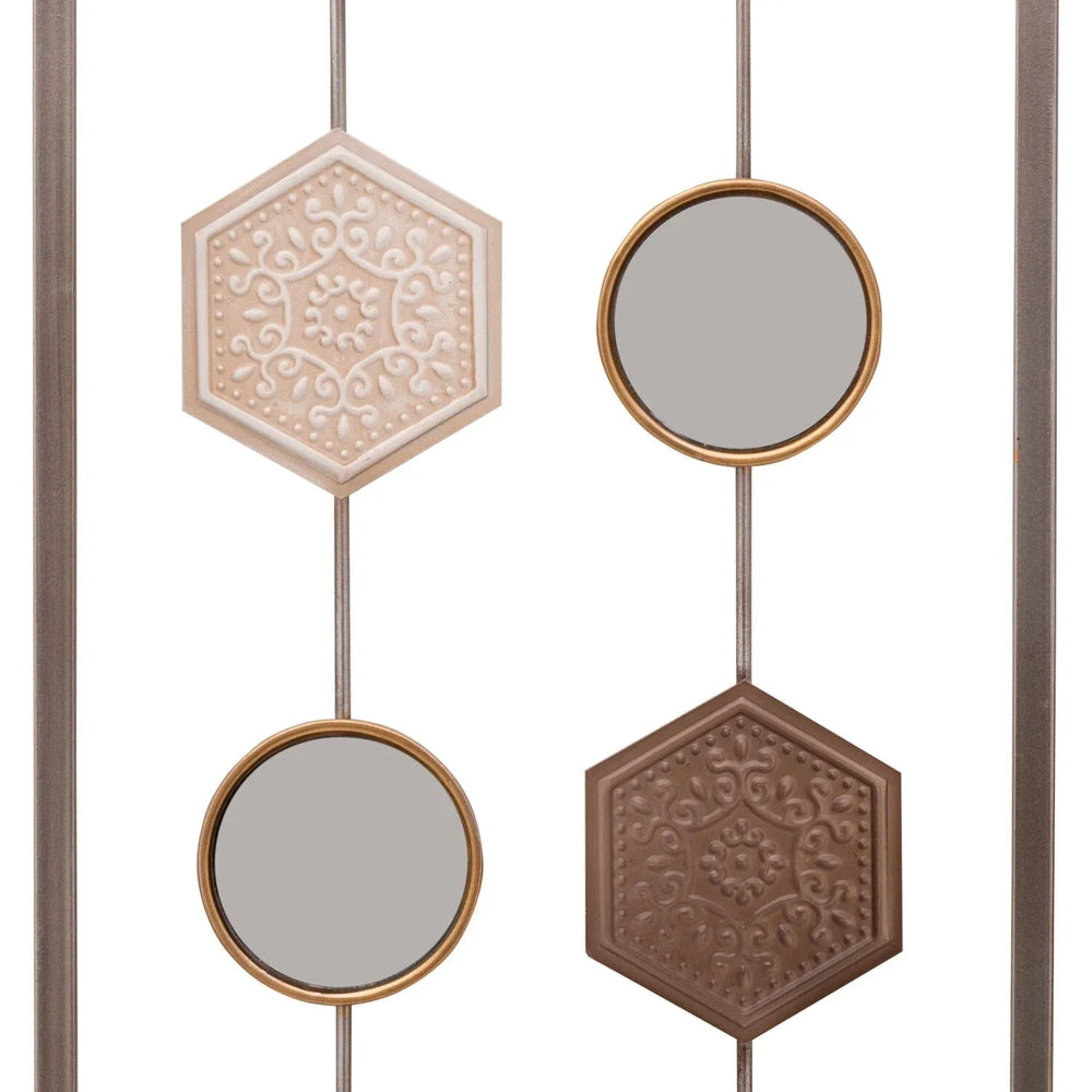 Elements Set of 2 Metal Geometric Wall D√©cor Panels - USA MEGA SHOP