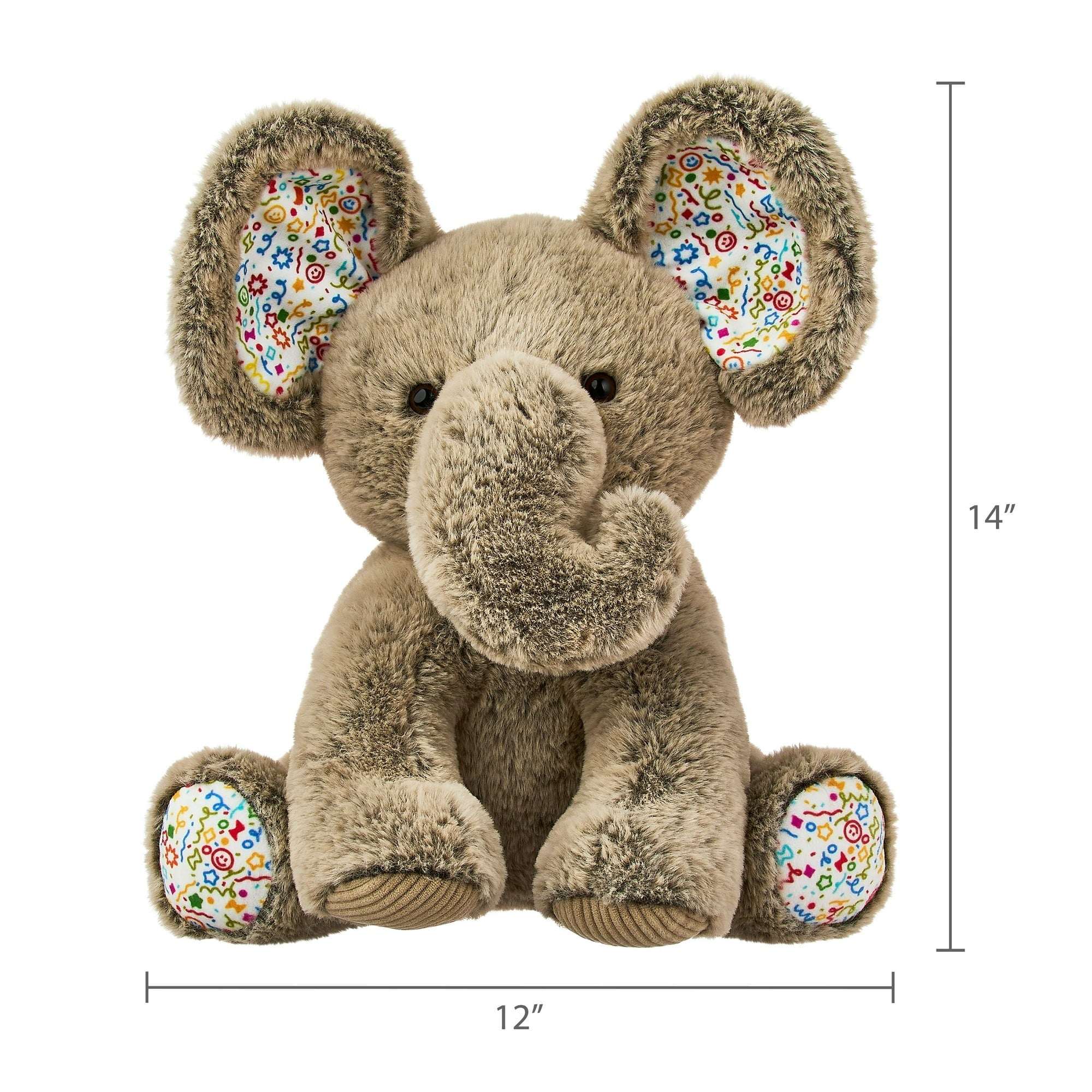 Elephant Plush Toy, Gray, 12", by Way To Celebrate