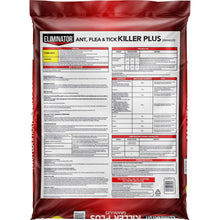 Red pesticide granules bag showing printed information panels on the back
