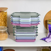 Ello 10-piece Glass Meal Prep Container Set.