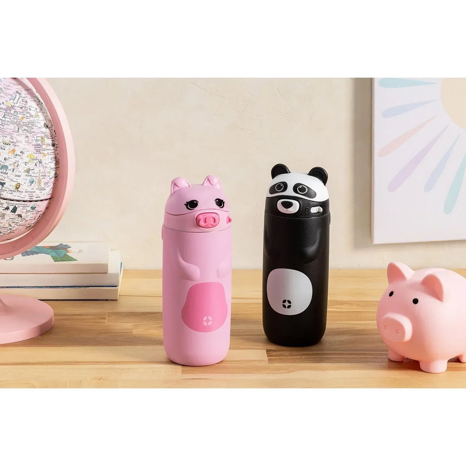 Ello Ellies 2-Pack 12oz Kids Stainless Steel Vacuum Insulated Water Bottle with Straw & Leak-Proof Lid