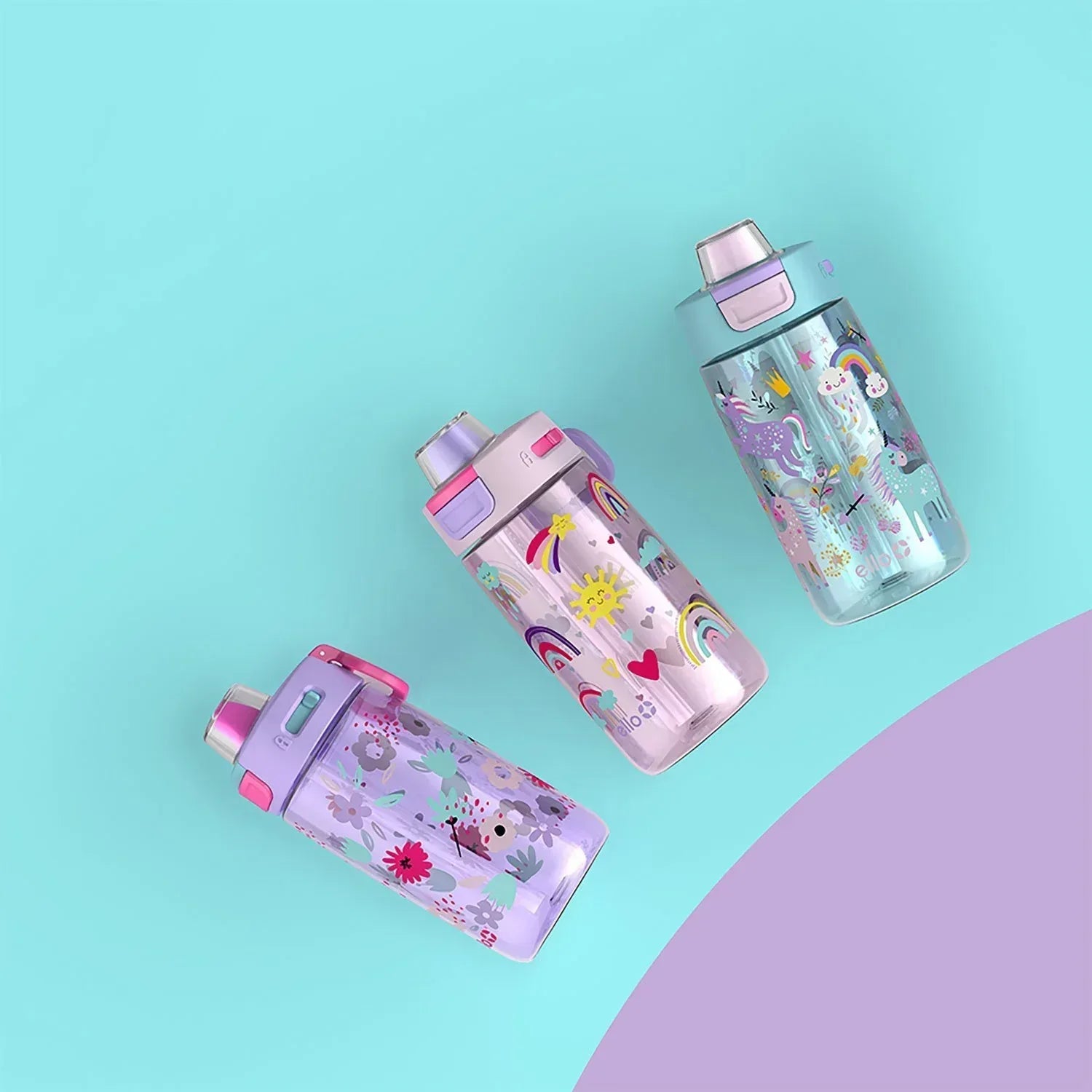 Ello Kids Colby 14-oz. Tritan Plastic Water Bottle, 3-Pack, Choose Color
