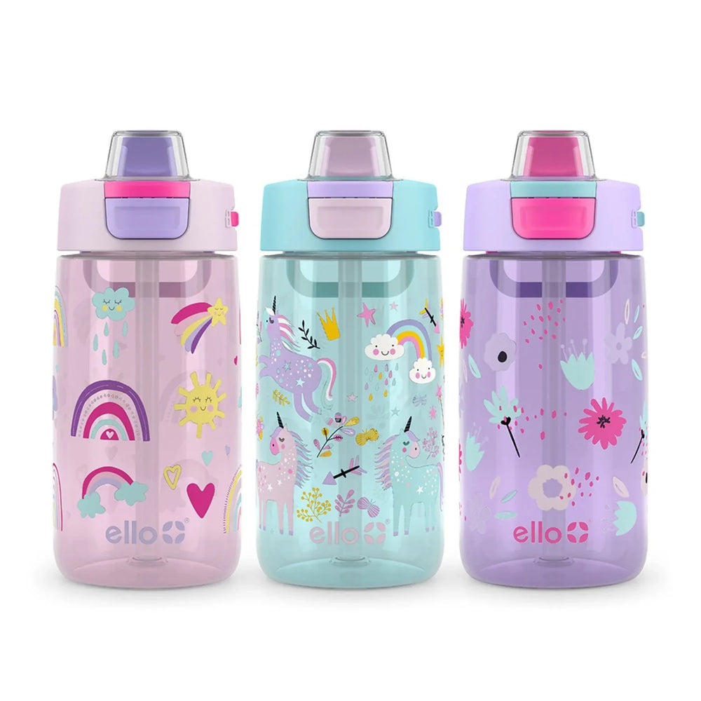 Ello Kids Colby 14-oz. Tritan Plastic Water Bottle, 3-Pack, Choose Color - USA MEGA SHOP