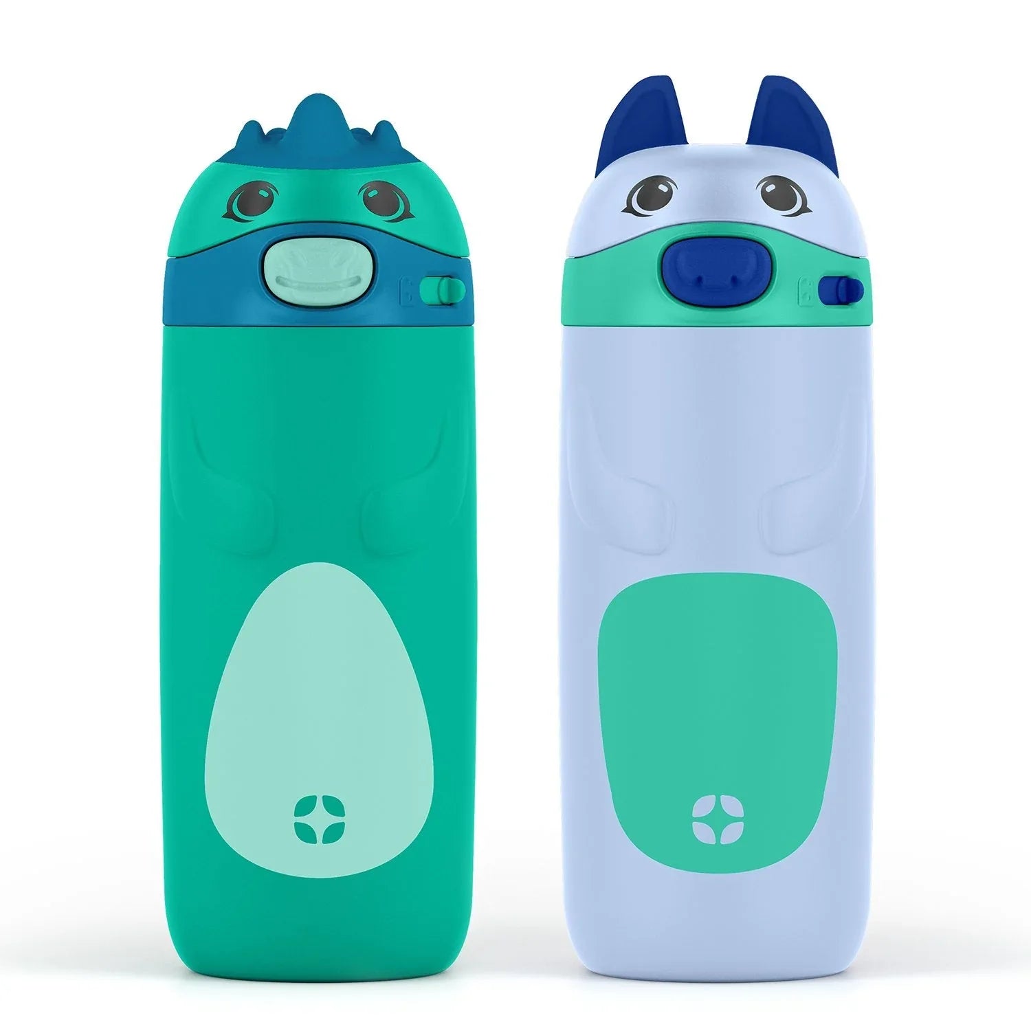 Ello Ellies 2-Pack 12oz Kids Stainless Steel Vacuum Insulated Water Bottle with Straw & Leak-Proof Lid - USA MEGA SHOP
