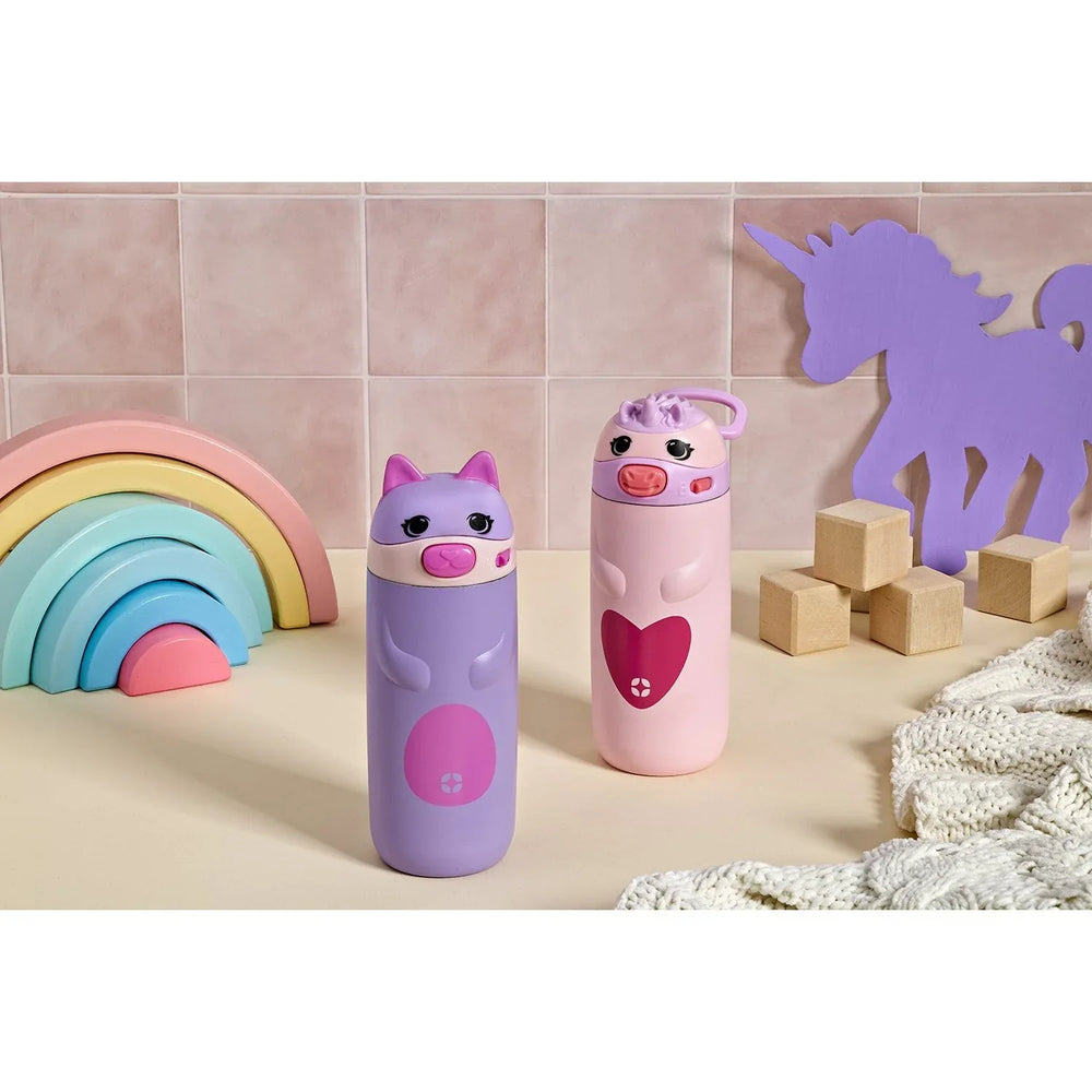 Ello Ellies 2-Pack 12oz Kids Stainless Steel Vacuum Insulated Water Bottle with Straw & Leak-Proof Lid - USA MEGA SHOP